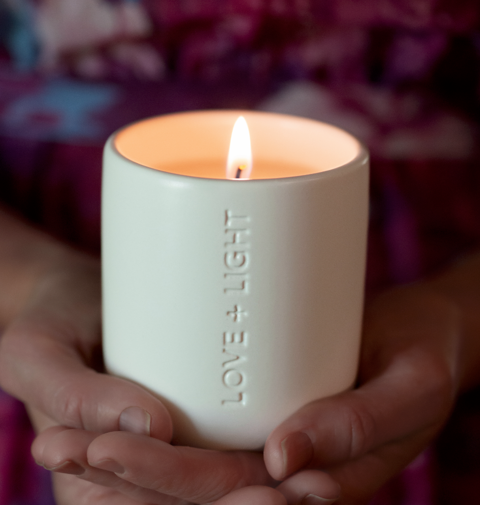 Lemongrass Cassia Love + Light Engraved Ceramic