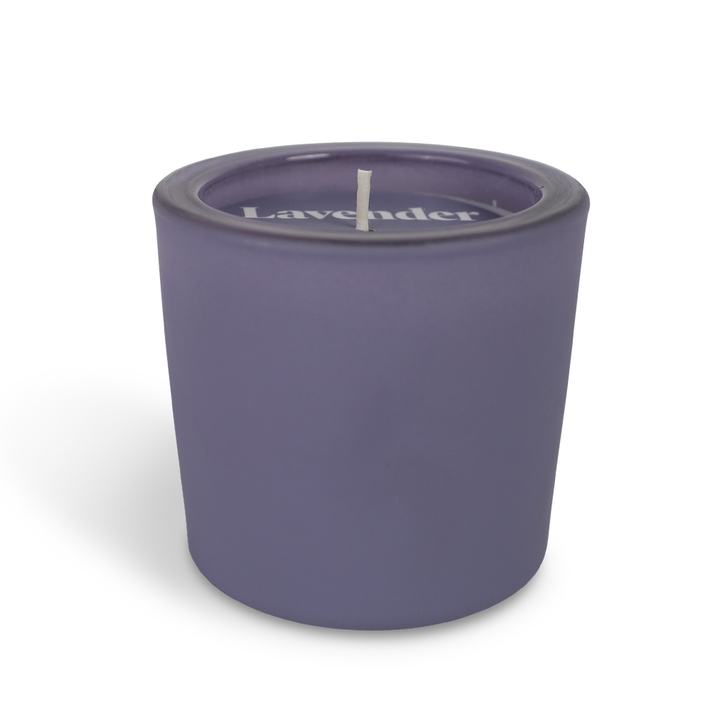Lavender Poured Matte Glass Votive