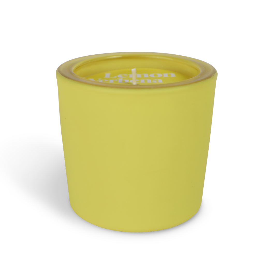 Lemon Verbena Matte Poured Glass Votive