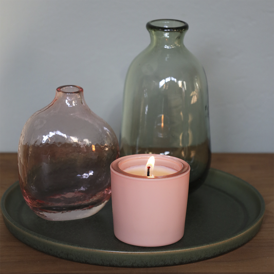 Rose Patchouli Matte Poured Glass Votive