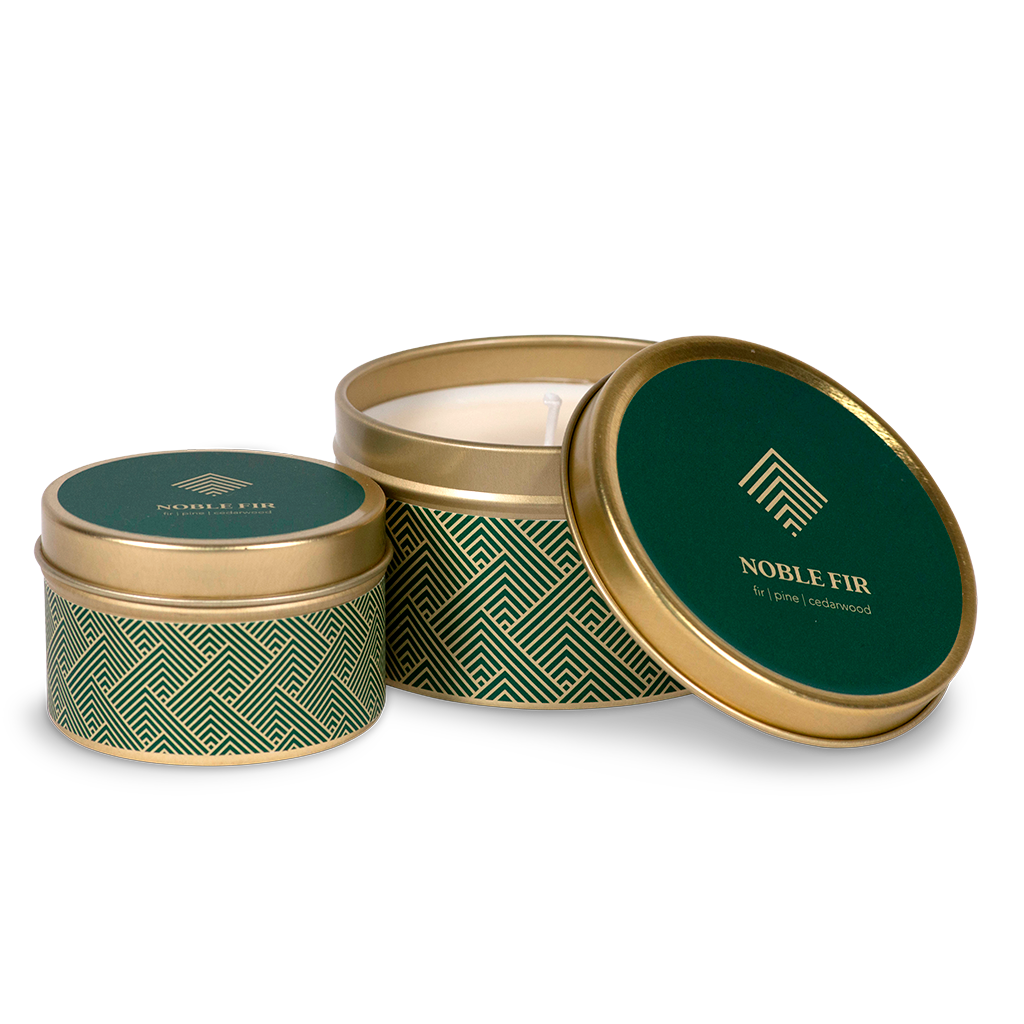 Noble Fir Gold Tins