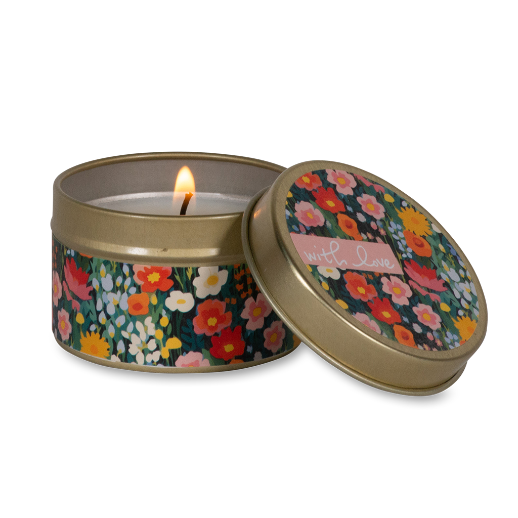 With Love gold tin