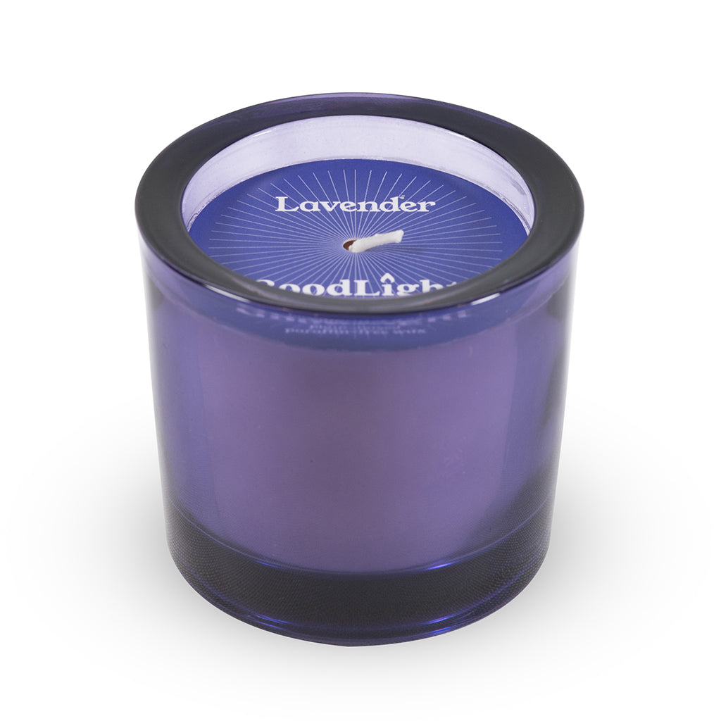 Lavender Poured Glass Votive