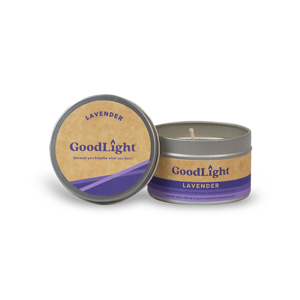 GoodLight Lavender Scented Travel Tin Candle: Eco-Friendly, Paraffin-Free