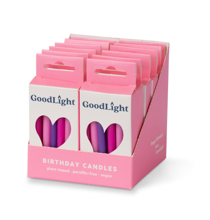 Pink and Purple Birthday Candles