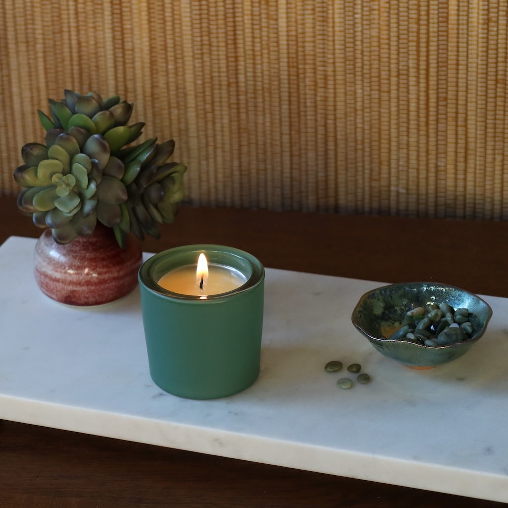 Desert Juniper Matte Poured Glass Votive