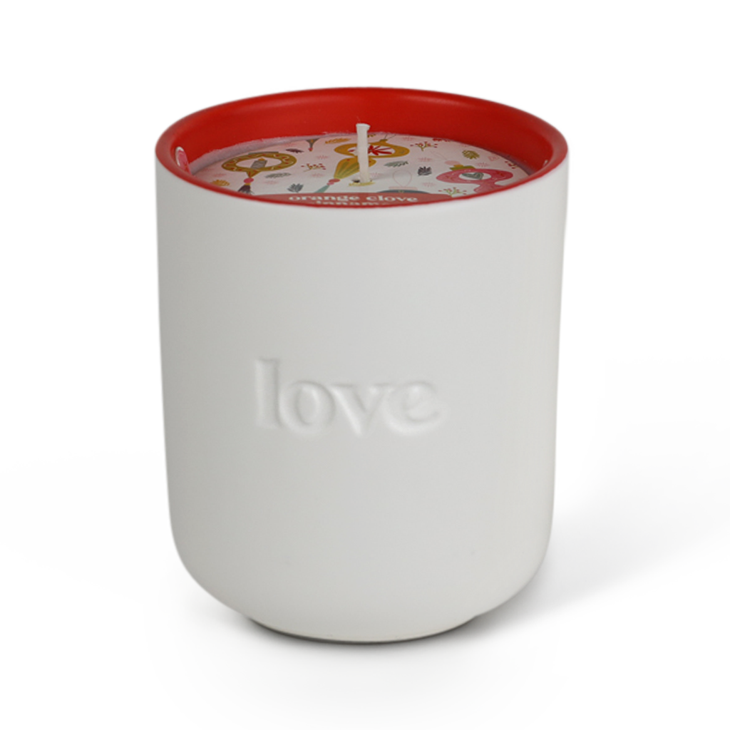 Orange Clove Cinnamon Winter of Love Engraved Ceramic