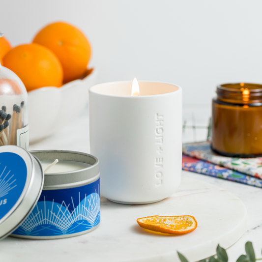 Eucalyptus Citrus Love + Light Engraved Ceramic