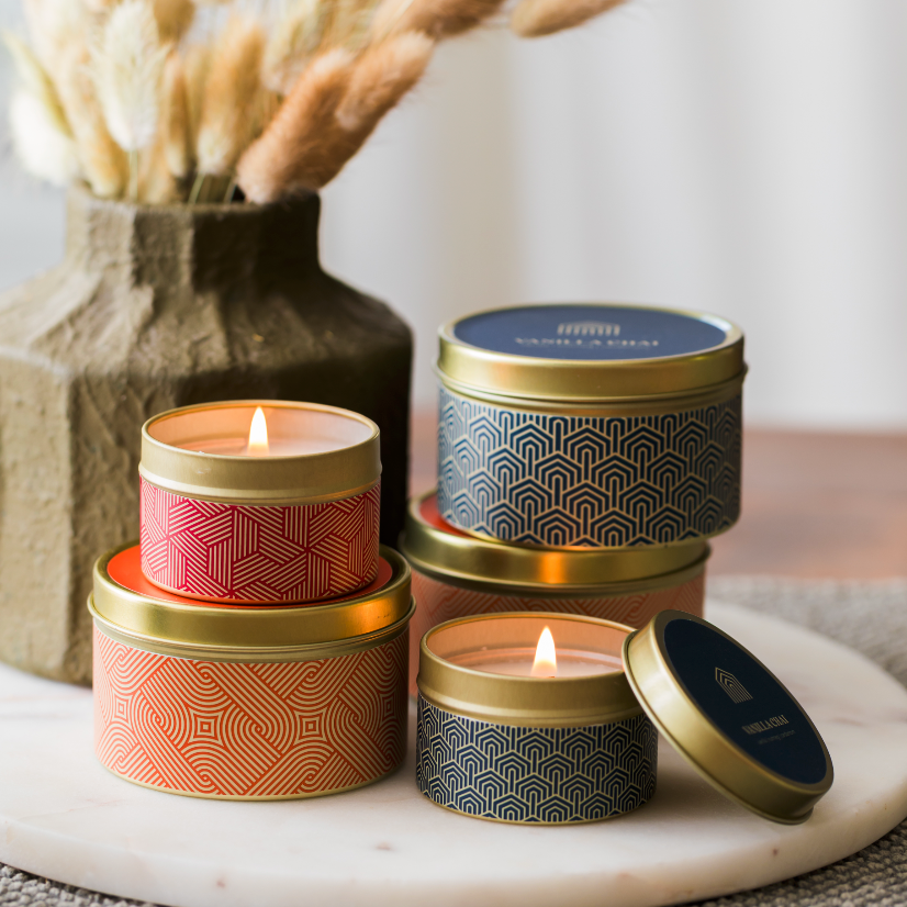 Orange Pomander Gold Tins