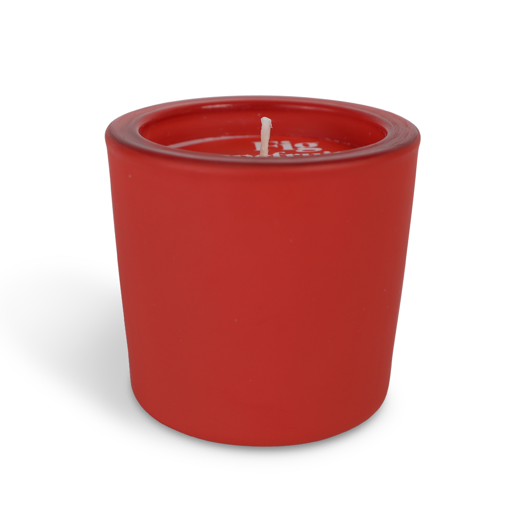 Fig Grapefruit Matte Poured Glass Votive