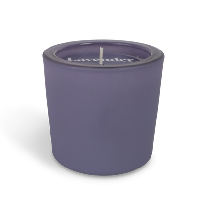 Lavender Poured Matte Glass Votive
