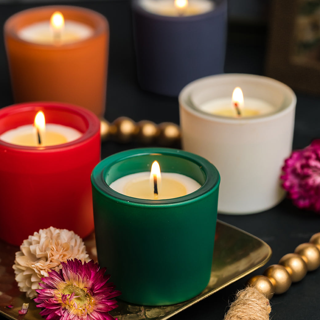 Noble Fir Matte Poured Glass Votive
