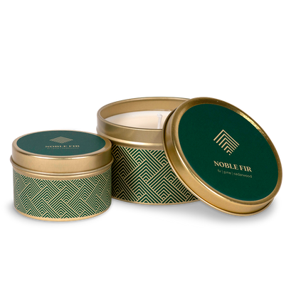 Noble Fir Gold Tins