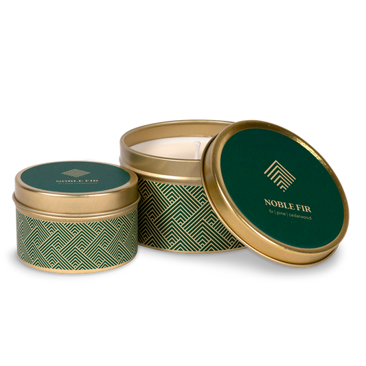 Noble Fir Gold Tins