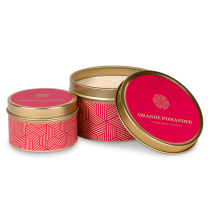 Orange Pomander Gold Tins