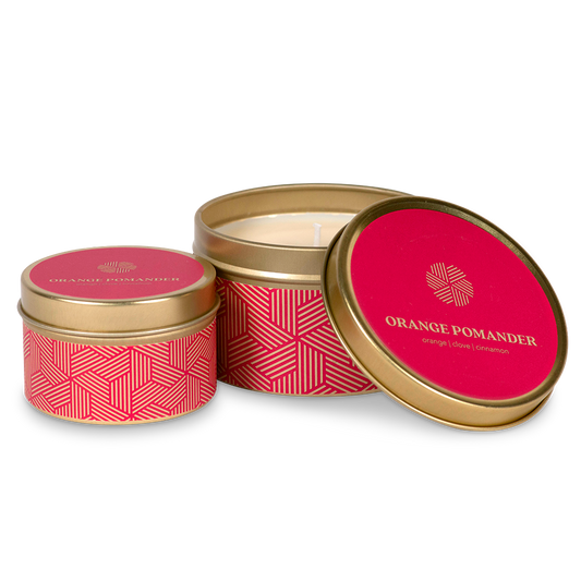 Orange Pomander Gold Tins