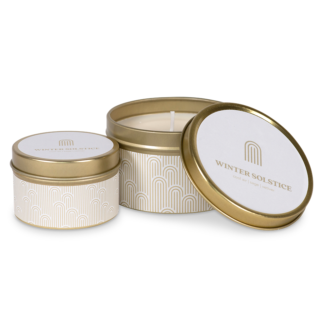 Winter Solstice Gold Tins