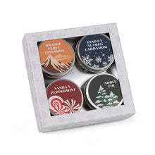 Load image into Gallery viewer, Holiday Gift Box Set - 4 Travel Tins
