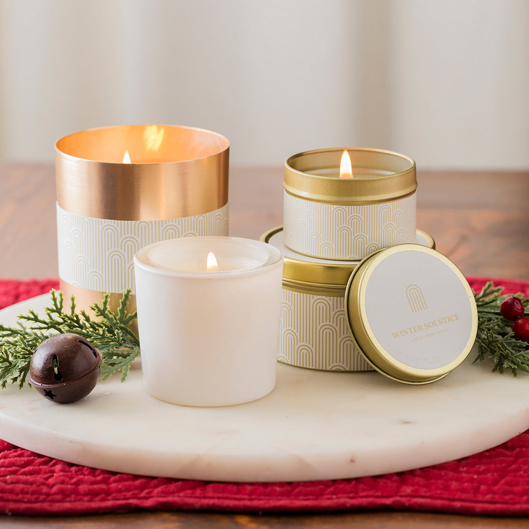 Winter Solstice Gold Tins