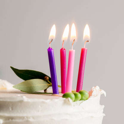 Pink and Purple Birthday Candles