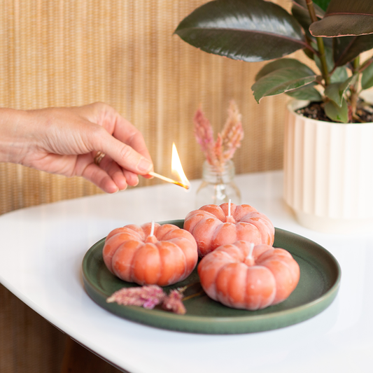 Pumpkin Spice Scented Petite Pumpkin Trio